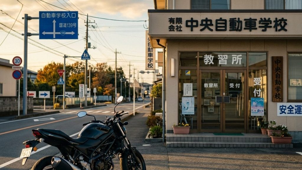 バイクの合宿免許の教習所