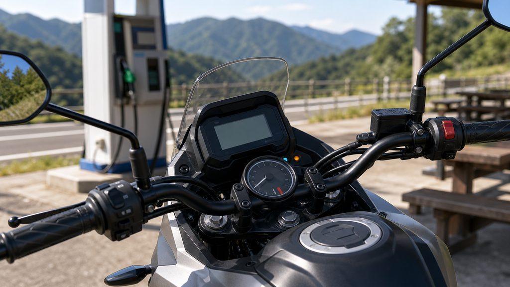 Vストローム250SXの燃費は実際どのくらい?カタログ値と実燃費の差のイメージ