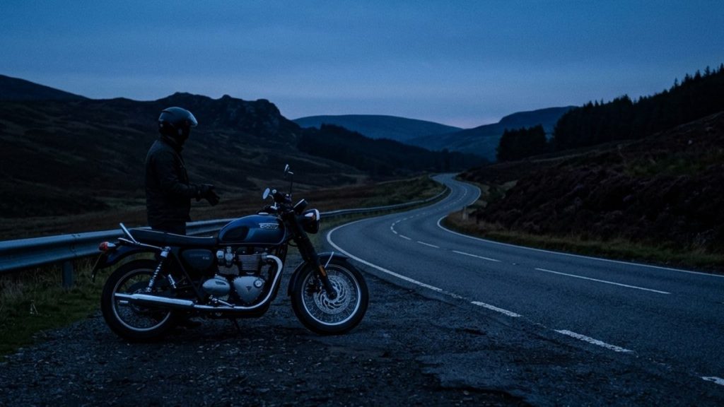 バイク立ちゴケを克服する練習風景