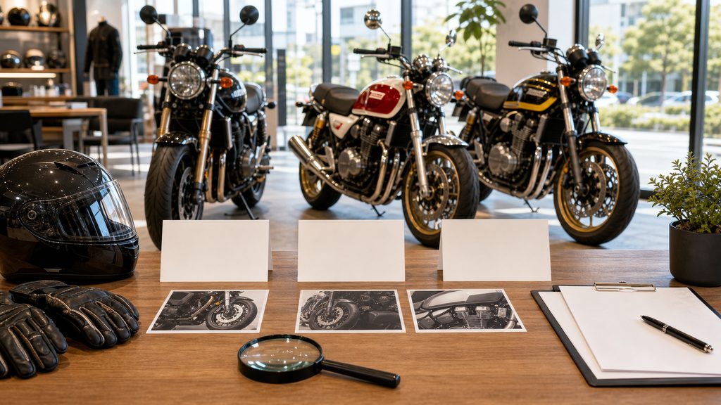 新車中古限定モデルの損益分岐と現車確認のイメージ