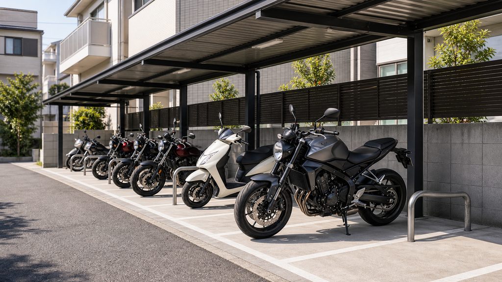 都内のバイク月極「屋根付き」の相場と種類を先に押さえるのイメージ